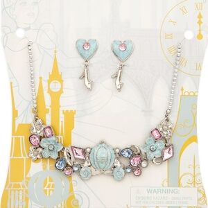 Disney Cinderella Costume Jewelry Necklace Made Of Metal & Is Really Nice.